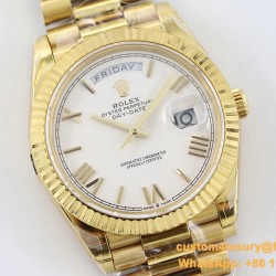 DayDate 228238 40mm YG/YG White Dial Rmn TWS A2836