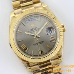 DayDate 228238 40mm YG/YG Grey Dial Rmn TWS A2836