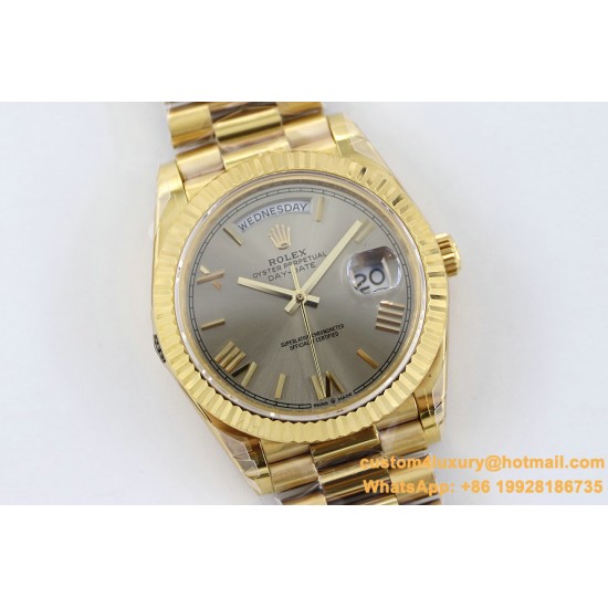 DayDate 228238 40mm YG/YG Grey Dial Rmn TWS A2836