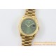 DayDate 228238 40mm YG/YG Green Dial Rmn TWS A2836