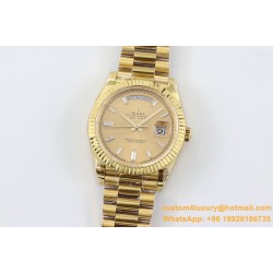 DayDate 228238 40mm YG/YG Gold Dial Baguette TWS A2836
