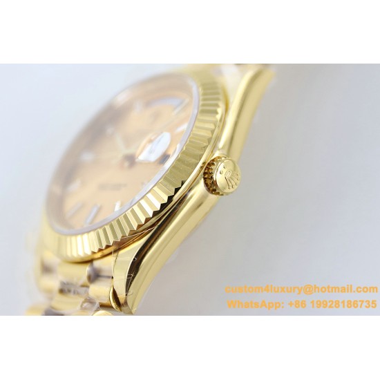 DayDate 228238 40mm YG/YG Gold Dial Baguette TWS A2836