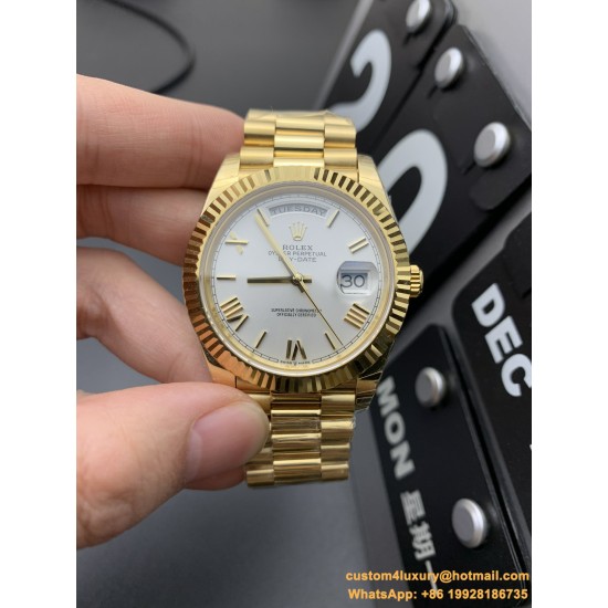 DayDate 40mm YG/YG Silver/Rmn EWF A2836