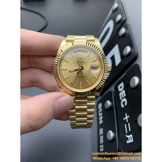 DayDate 40mm YG/YG Gold/Stk EWF A2836