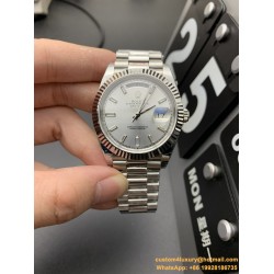DayDate 40mm SS/SS Silver/Stk EWF A2836