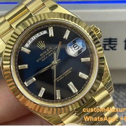 DayDate 40mm YG/YG Black/Stk EWF A2836