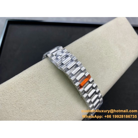 DayDate 228349 40mm Pres SS/SS Ice Blue/Dia EWF A3255