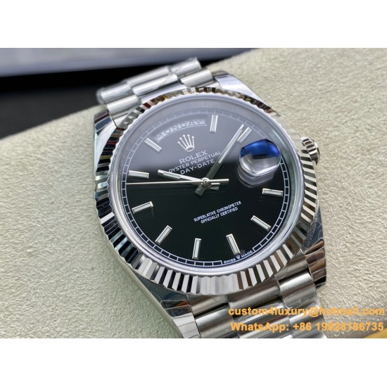 DayDate 228239 40mm SS/SS Black/Stk EWF V4 VR3255