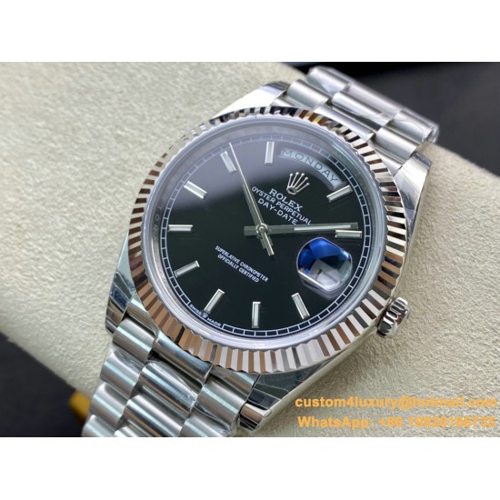 DayDate 228239 40mm SS/SS Black/Stk EWF V4 VR3255