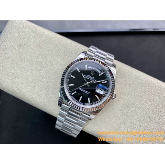 DayDate 228239 40mm SS/SS Black/Stk EWF V4 VR3255