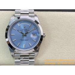 DayDate 228236 40mm SS/SS Ice Blue Textured Dial EWF V4 VR3255