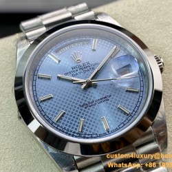 DayDate 228236 40mm SS/SS Ice Blue Textured Dial EWF V4 VR3255