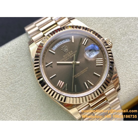 DayDate 228235 40mm RG/RG O Brown/Rmn EWF V4 VR3255
