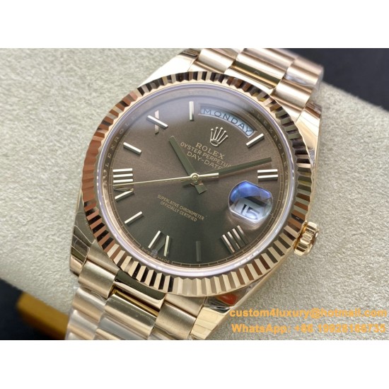 DayDate 228235 40mm RG/RG O Brown/Rmn EWF V4 VR3255