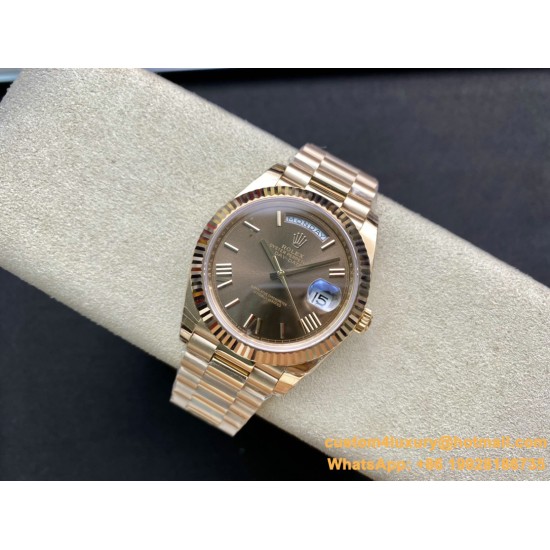 DayDate 228235 40mm RG/RG O Brown/Rmn EWF V4 VR3255