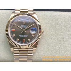 DayDate 228235 40mm RG/RG Brown/Dia Diam EWF VR3255