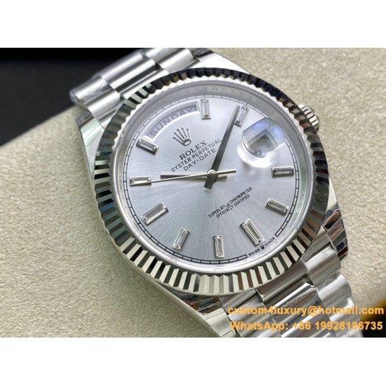DayDate 228236 40mm SS/SS Silver/Dia EWF VR3255