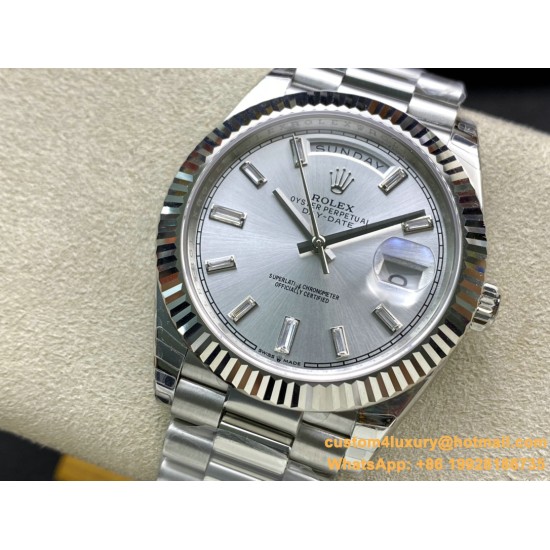 DayDate 228236 40mm SS/SS Silver/Dia EWF VR3255