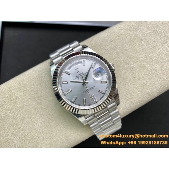 DayDate 228236 40mm SS/SS Silver/Dia EWF VR3255