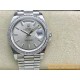 Rolex - DayDate 40mm Pres SS/SS Patterned Silver Stk Flut EWF VR3255
