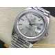 Rolex - DayDate 40mm Pres SS/SS Patterned Silver Stk Flut EWF VR3255