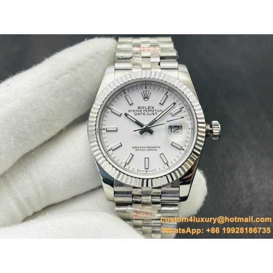 Datejust 126334 41mm Jub Flt 904L SS/SS White/Stk VRF VS3235