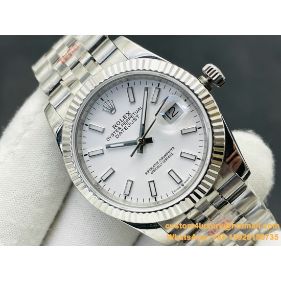 Datejust 126334 41mm Jub Flt 904L SS/SS White/Stk VRF VS3235