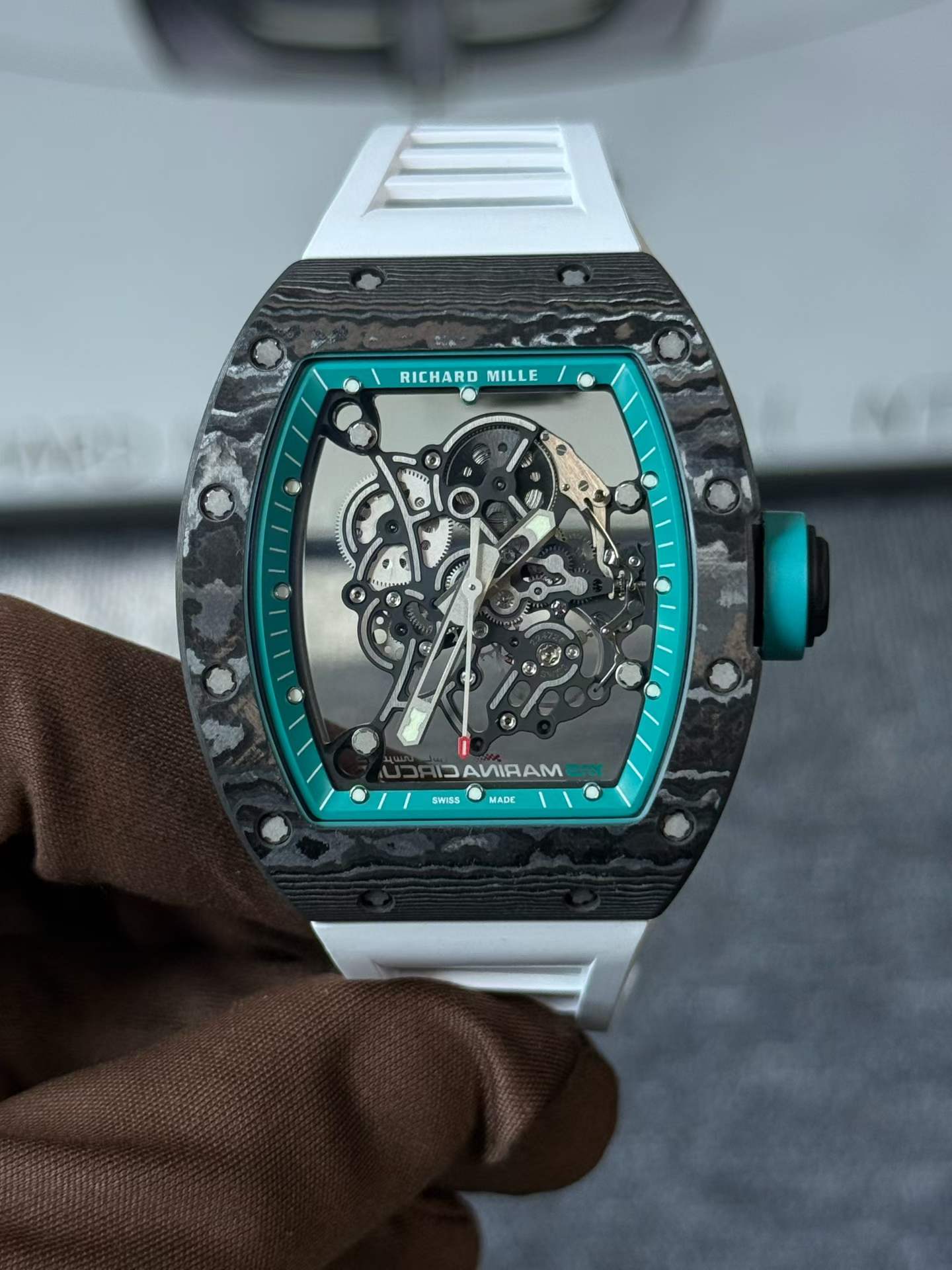 RM055 Abu Dhabi Blue – upgraded with a Parmigiani movement (the best movement)
